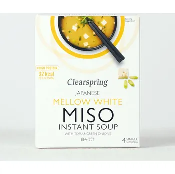 Clearspring Miso instantní polévka 4x8g jemně bílá s tofu a jarní cibulkou