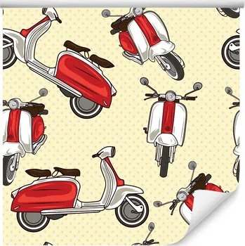 Fototapeta Tapeta pro teenagery Skútry Puntíky Pop-Art