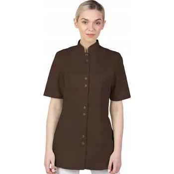 Zdravotnický oděv 44 DÁMSKÝ ZDRAVOTNICKÝ PLÁŠŤ NA ZIP SE STOJÁČKEM KOSMETICKÝ HALENA 141S