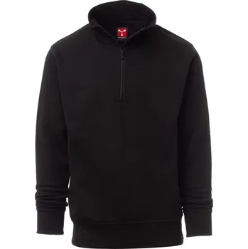 Pánská móda Payperwear Mikina Carson se stojáčkem a barevně sladěným zipem Barva: Černá, Velikost: 5XL