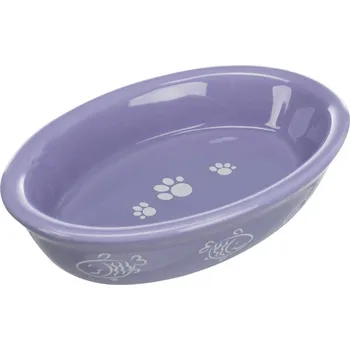 Miska pro psa Trixie Keramická miska oválná, různobarevná 0,2 l / 15x10 cm Barva: fialová