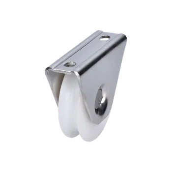 Pojezdové kolečko Nylonové pojezdové kolo ø78 mm s nerezovou konzolou, U drážka ø16 mm, nerez AISI304