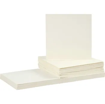 Obálka WEST DESIGN Sada 15,2x15,2cm přání a obálky 50ks (220g/m2) krémové