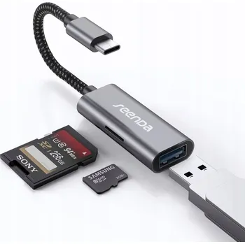 USB hub SEENDA ADAPTÉR HUB USB-C 3 v 1 USB 3.0 SD TF