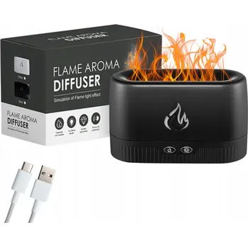 Zvlhčovač vzduchu ZVLHČOVAČ VZDUCHU KOMÍN PLAMEN ČERNÝ