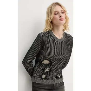 Dámský svetr Oboustranný vlněný svetr MM6 Maison Margiela černá barva, S62HL0026.M13076 99X, vel. L