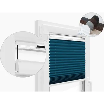 Roleta ZEBRA-SHOP PLISSÉ LUX / SIMPLE / TM.MODRÁ / PP166 - INVAZE Šířka v cm: 27, INVAZE: 111 - 150