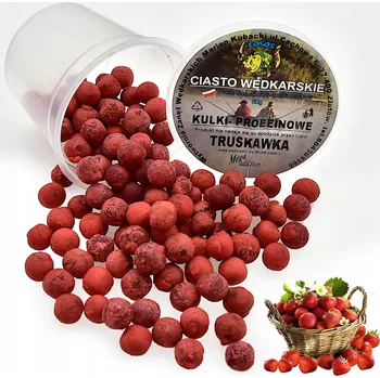 Návnadová surovina Hotové Proteinové Kuličky TĚSTO RYBÁŘSKÉ 80 gr JAHODA