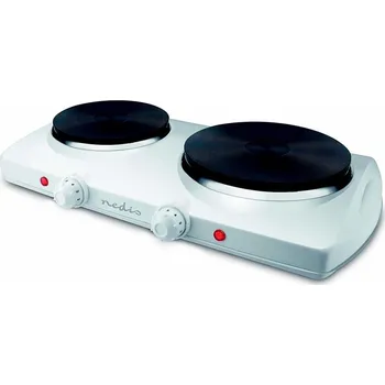 Nedis KAEP251EWT2 - Elektrický vařič | Varné zóny: 2 | 2300 W | Ochrana proti přehřátí | Bílá KAEP251EWT2