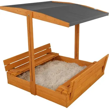 Pískoviště Dřevěné pískoviště se stříškou a lavičkami