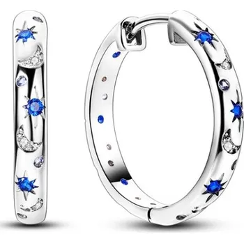 Náušnice Prosperk Stříbrné náušnice kruhy noční obloha S3529