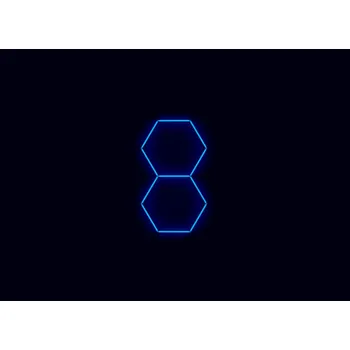 LED páska Kompletní LED hexagonové svítidlo modré, rozměr: 2 elementy 97 x 168 cm SLEVA 3%