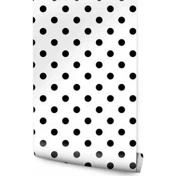 Fototapeta Tapeta Černé Tečky na Bílém Pozadí /142703652
