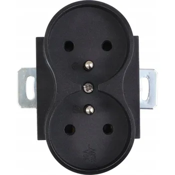 Elektrická zásuvka Elektrická Zásuvka zásuvka Koloreno černá