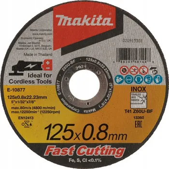 Řezný kotouč ŘEZACÍ KOTOUČ NA KOV 125x0,8 mm E-10877 MAKITA