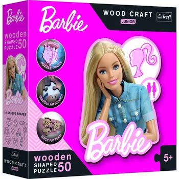 Hračka Dřevěné puzzle junior Barbie 50 dílků