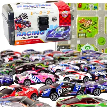 autíčko VELKÁ SADA KOVOVÝCH AUTÍČEK autíčka V KUFRÍKU, AUTÍČKA autíčko S NÁHONEM