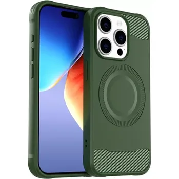 Pouzdro na mobilní telefon Kryt na iPhone 14 Pro gumový (podpora MagSafe) zelený