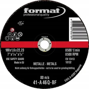 Řezný kotouč Řezací kotouč na kov Format 180x22,2 mm