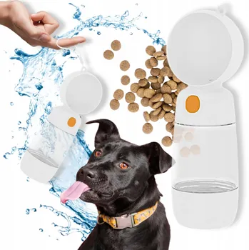 Miska pro psa Přenosný dávkovač láhev na vodu pro krmivo pro psa kočku, turistická napáječka