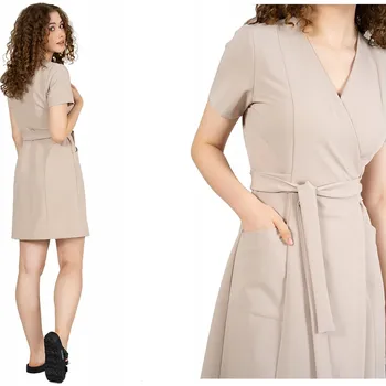 Dámské šaty Elastická šaty zdravotnická sukně s viskózou ZOYA BÉŽOVÁ vel. 40