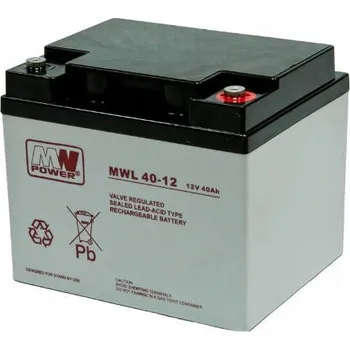 Záložní baterie Akumulátor MW Power MWL 40-12 12V 40Ah AGM bezúdržbový UPS