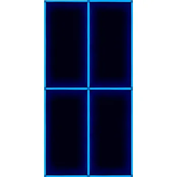 LED panel Kompletní LED čtyřhranné svítidlo modré, rozměr: 4 elementy 88 x 234 cm