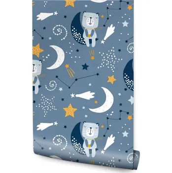 Fototapeta 10m TAPETA Pro Děti Hvězdy Měsíce Medvídci
