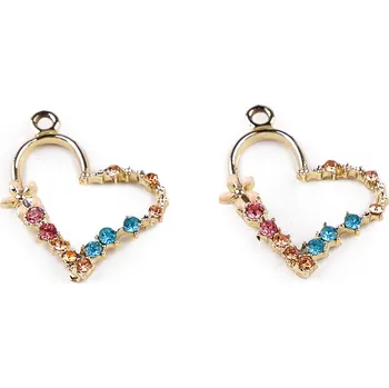 Přívěsek Kovový přívěsek / taháček na zip srdce, konvalinka