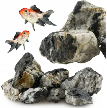 Dekorace do akvária Fylit s křemenem Přírodní kámen do akvária 1 kg