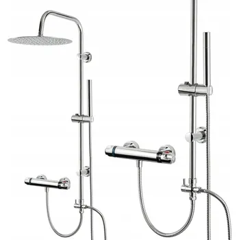 Sprchový set SANNIT SPRCHOVÝ SLOUPEK S TERMOSTATEM A DEŠŤOVOU HLAVICÍ 30 CM