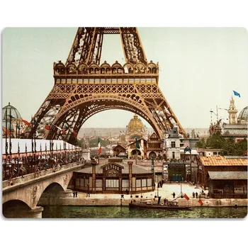 Miska pro psa Ochranná podložka pod misky pro psa Eiffelova věž 90x60