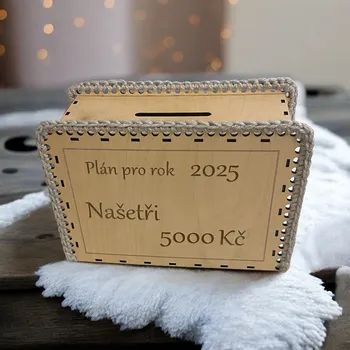 Pokladnička Škrtací kasička háčkovaná - Plán Hodnota: 5.000,-, Otevírací: Ne +0,-