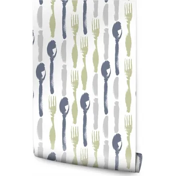 Příbor Tapeta Malované příbory vidličky nože do kuchyně