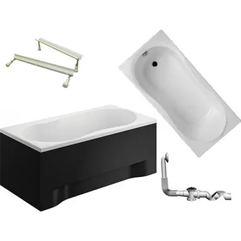 Vana POLSKÁ vana POLIMAT obdélníková GRACJA 140x70 cm + obklad a sifon