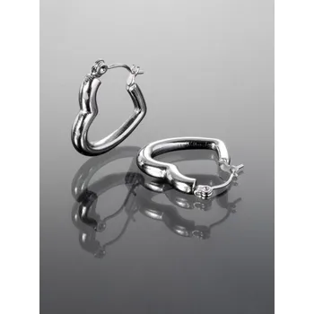 Náušnice Prosperk Luxusní ocelové náušnice ve tvaru srdce S4543