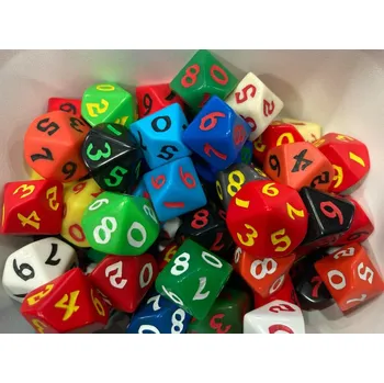 Příslušenství k deskovým hrám Q Workshop Kostka D10 16mm klasická