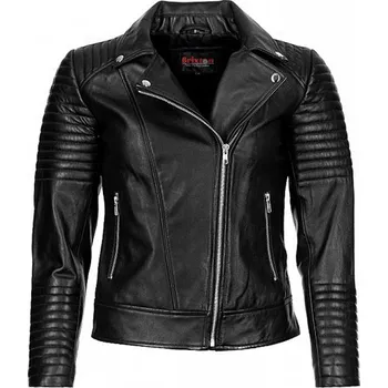 Dámský křivák Dámská Kožená Bunda Křivák E-Style Valenza Brixton Černá Velikost: 4XL