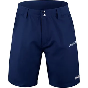 Cyklistické oblečení FORCE Pánské kraťasy do pasu bez vložky FORCE BLADE MTB, tmavě modré - XS