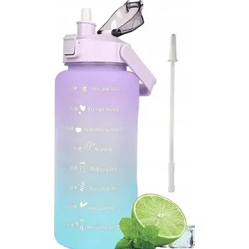 Láhev MOTIVAČNÍ LÁHEV LAHEV NA PITÍ NA SPORTOVNÍ VODU 2 L DO POSILOVNY S BRČKEM BPA FRE