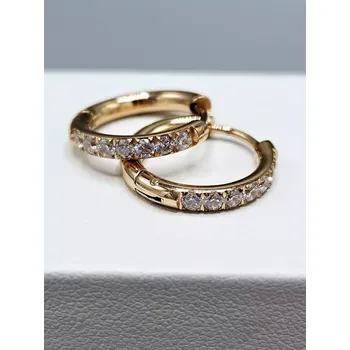 Náušnice Ocelové náušnice - Zdobené kruhy v růžovém provedení