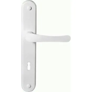 Dveřní kování Klika Metro 72mm Bílá na klíč