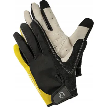 Cyklistické rukavice Cyklistické rukavice dlouhé Madani, žluté, vel. M.