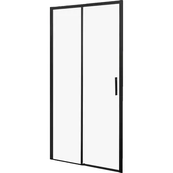 Sprchové dveře Novoterm Sprchové dveře do niky NV-Silves DR 100, černá/transparent - bez vaničky