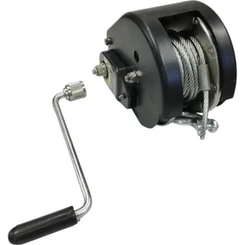 Rybářský naviják Tanatech Ruční naviják 4100kg lano 10mx7mm s hákem automatická brzda