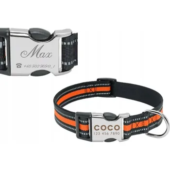 Obojek pro psa OBOJEK JMÉNO IDENTIFIKÁTOR ADRESOVKA PES GRAVÍROVÁNÍ M