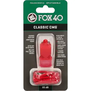 Píšťalka pro rozhodčího Píšťalka s provázkem Fox40 Classic CMG červená