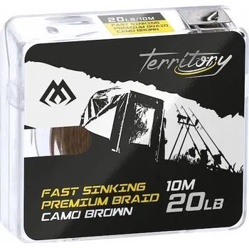 Šňůra Cat Territory Fast Sinking Premium Braid maskáčově hnědá 10 Mikado 20 lbs