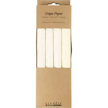 Krepový papír creativ company Krepový papír sada - slonovinová (4ks)