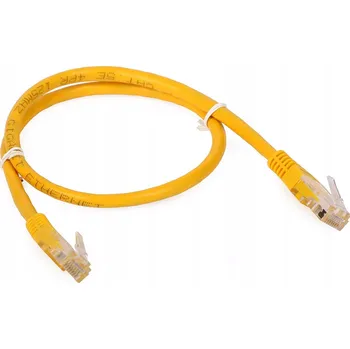 Síťový kabel Patchcord U/UTP Cat5e RJ45 / RJ45 0,5 m žlutý